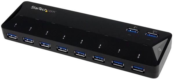 StarTech.com Hub USB 3.0 a 10 ports avec ports de charge et synchronisation - 2x 1,5 A (ST103008U2C)