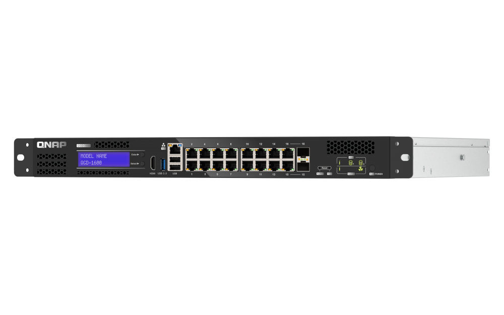 QNAP QGD-1600 Géré Gigabit Ethernet (10/100/1000) 1U Noir, Gris