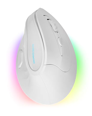Mars Gaming MM-SK, Ratón Gaming Inalámbrico Vertical, Diseño Ergonómico, Iluminación RGB Chroma, Sensor Óptico Pixart 8400DPI, Switches Mecánicos Huan