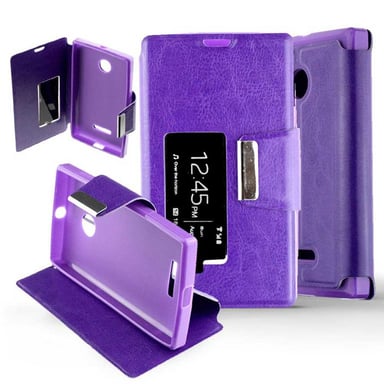 Etui Folio compatible Violet Nokia Lumia 435
