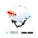 Cosmo Urban Blanc S/M - Casque avec éclairage Vélo Arrière Intelligent et Connecté  - Clignotants, Feu Stop, Detection de Chute Automatique, Partage de trajet