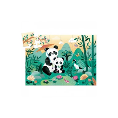 Silhouette Puzzle 24 Piezas - Léo el Panda y su Mamá