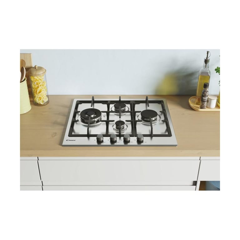 CANDY CHG6D4WX GAS PLAN STAINLESS STEEL 33801985 - vue 2