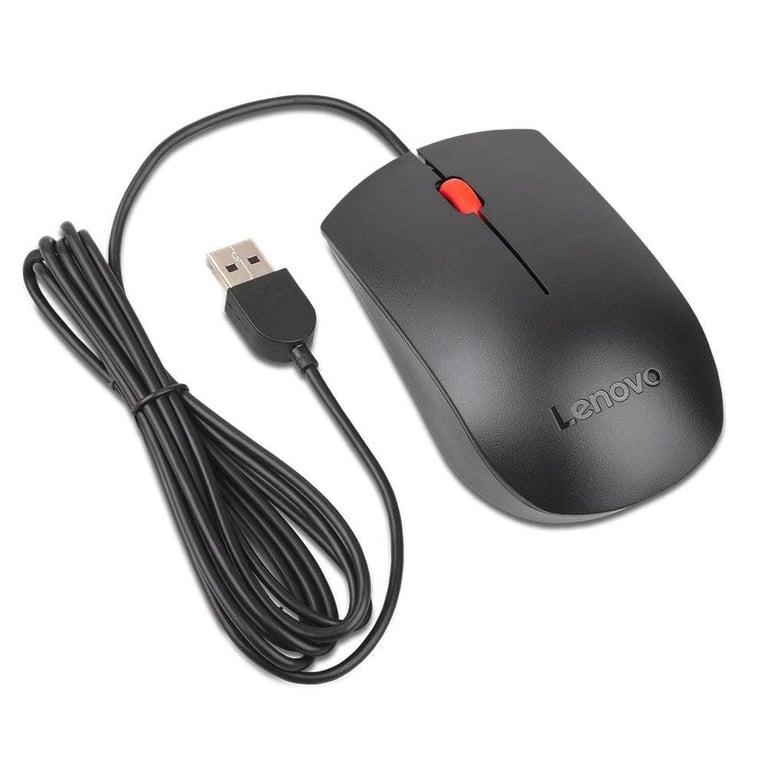 Souris Lenovo Essential – Filaire, Optique, 1600 DPI, Ambidextre - vue 4