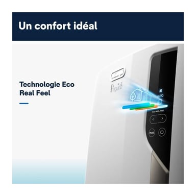 Climatiseur mobile - DELONGHI - PAC EL110 WIFI - 2900 W - 11 000 Btu/h - 3 vitesses - Ventilateur / déshumidificateur