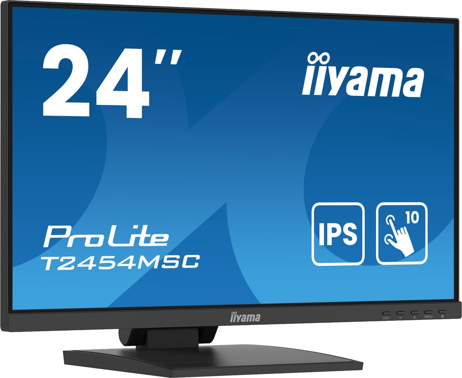 iiyama ProLite T2454MSC-B2AG écran plat de PC 60,5 cm (23.8 ) 1920 x 1080 pixels Full HD LED Écran tactile Multi-utilisateur Noir - Neuf