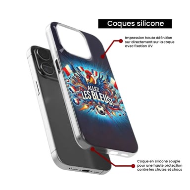 Funda de silicona - Compatible con Samsung Galaxy A73 5G - diseño allez les bleus