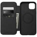 Nomad Funda con cierre para iPhone 15 Plus Magsafe con moderno tarjetero de piel Marrón