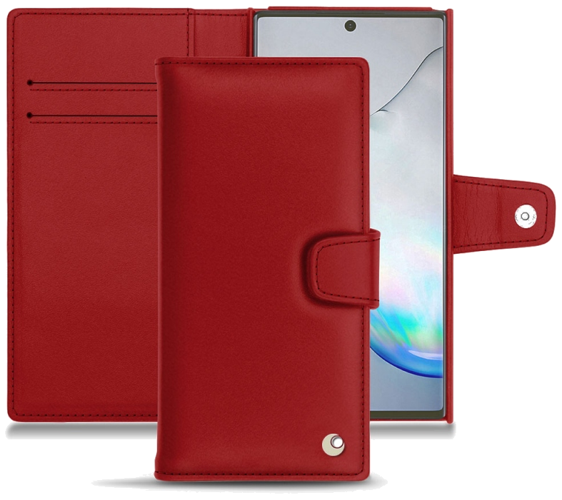 Housse cuir Samsung Galaxy Note10+ - Rabat horizontal portefeuilleRouge
