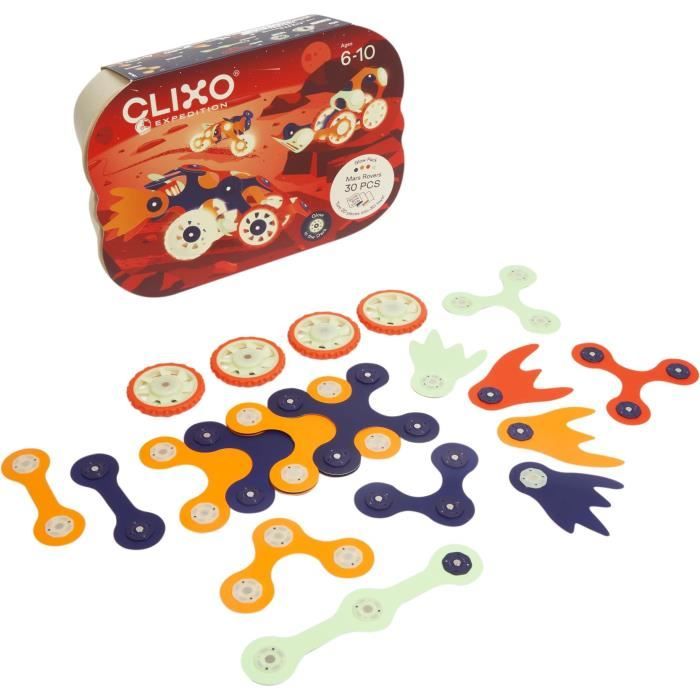 Jeu de construction magnétique Clixo Mars Rovers 30 pièces - vue 3