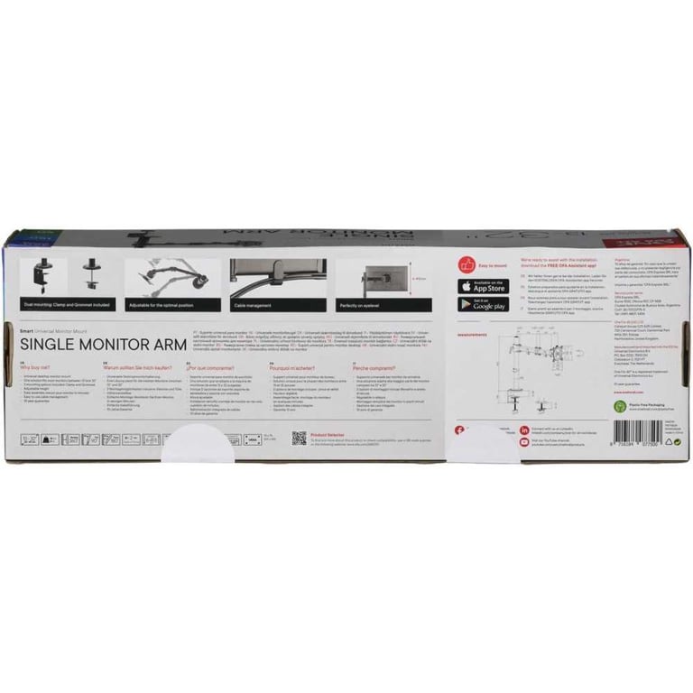 Support moniteur Smart ONE FOR ALL Vesa 100 Simple Bras 13 et 32 8kgs max Hauteur réglable - vue 8
