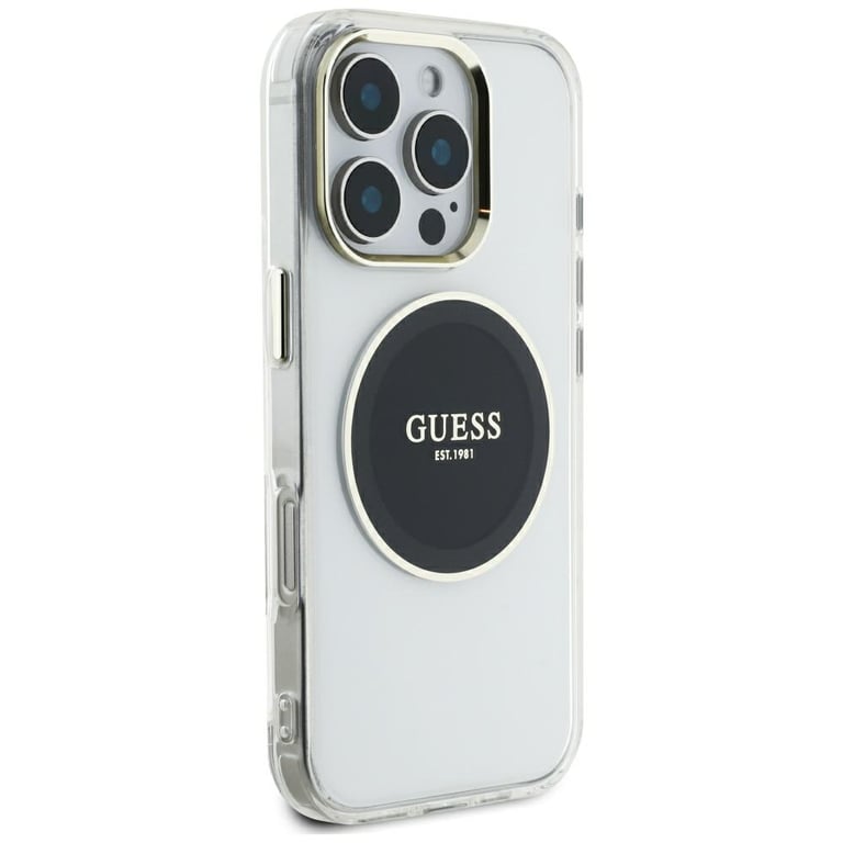 Coque Guess IML Metal Colored Circle Classic Logo MagSafe pour iPhone 16 Pro Max - vue 8