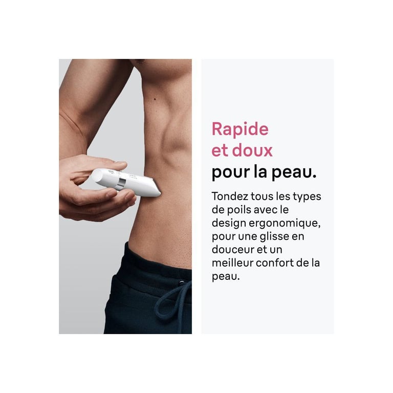 Tondeuse corps Braun BS1000 mini Blanc Wet & Dry techn. allemande 4 mm batterie AA - Neuf
