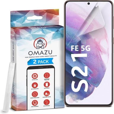 Samsung Galaxy S21 FE 5G -OMAZU Protection d'écran 3D Flex en TPU (2x films)Application très facile- Pas de Verre