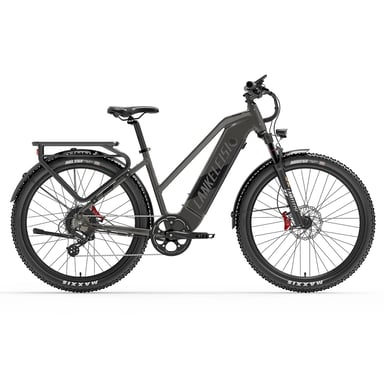 VéLo Électrique LANKELEISI MX600PRO | Vitesse Max 40 km/h | Autonomie 150 km | Moteur 500W | Batterie 48V 20Ah | Pneus 27.5 Pouces | Noir Gris