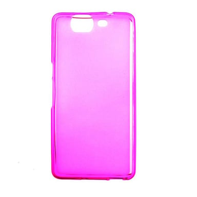 Coque silicone unie compatible Givré Rose Wiko Highway