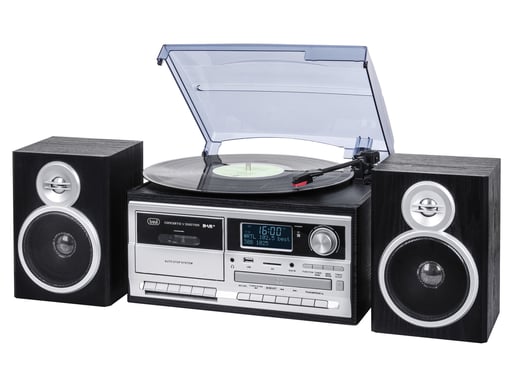 Trevi TT 1072 Tourne-disque à entraînement direct Noir, Argent Semi-automatique