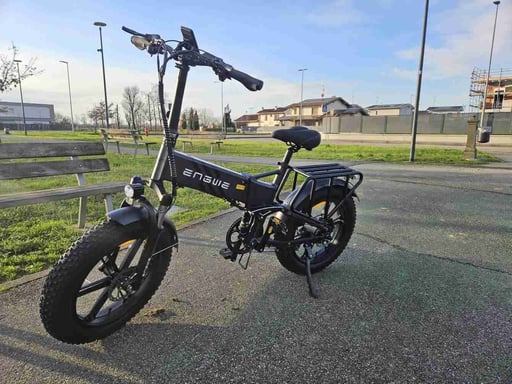 Bicicleta eléctrica plegable ENGWE ENGINE PRO 2.0 de 750 W con neumáticos anchos de 20 x 4,0 pulgadas, batería extraíble de 16 Ah, suspensión total, 8 marchas, color negro