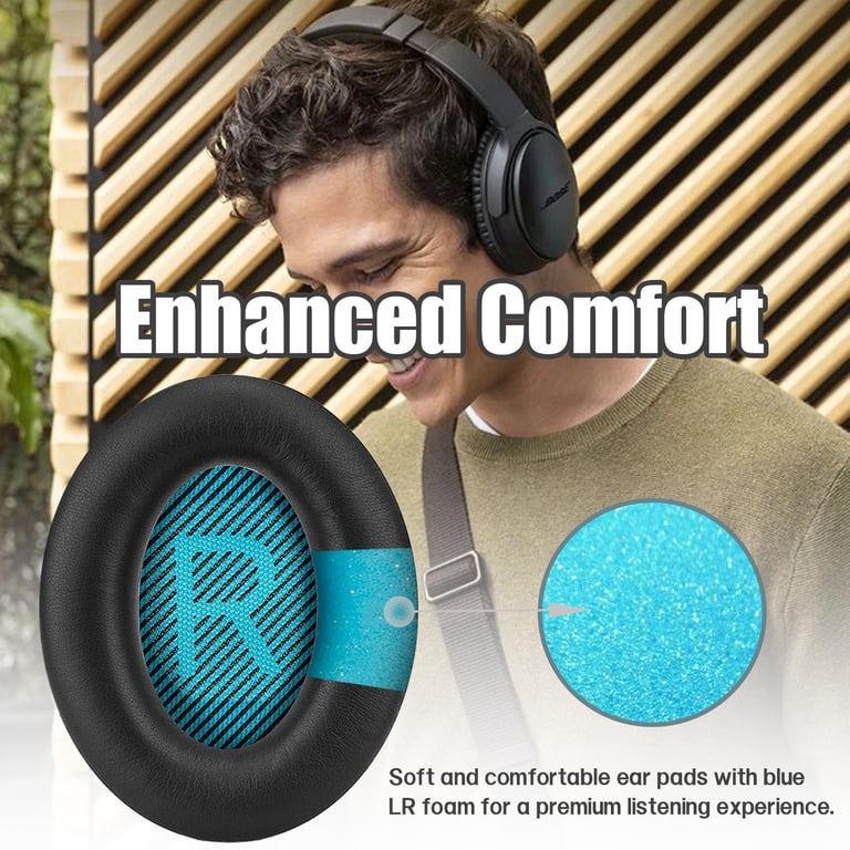 Coussinets de Remplacement pour Casque Bose QC – Confort en Cuir Synthétique - vue 9