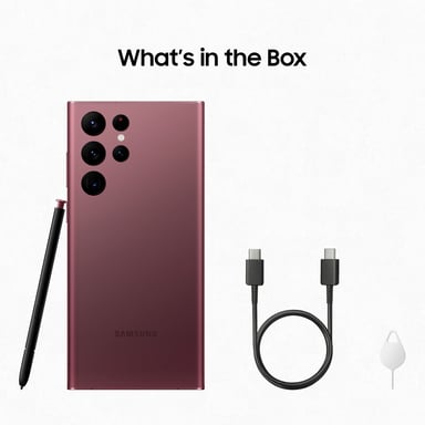 Galaxy S22 Ultra 5G 1Tb, Burdeos, desbloqueado