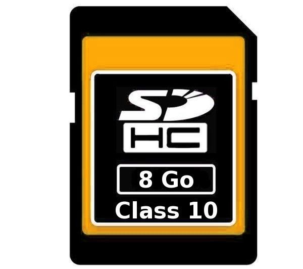 Carte Memoire SD Sdhc 8 Go Universelle Classe 10 Boite Noire