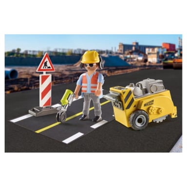 Playmobil 71185 Trabajador de la Construccion con Cortad