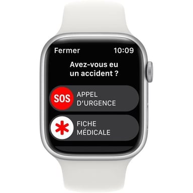 Apple Watch Series 8 OLED 45 mm Digital 396 x 484 Pixeles Pantalla táctil Plata Wifi GPS (satélite)