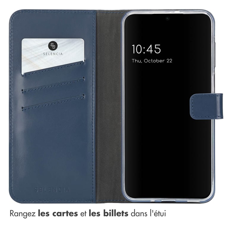 Selencia Étui portefeuille en cuir véritable pour Samsung Galaxy A16 Neuf - vue 6