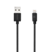 Câble Lightning vers USB tressé métallisé certifié MFi Apple Charge/Sync (1M), Noir