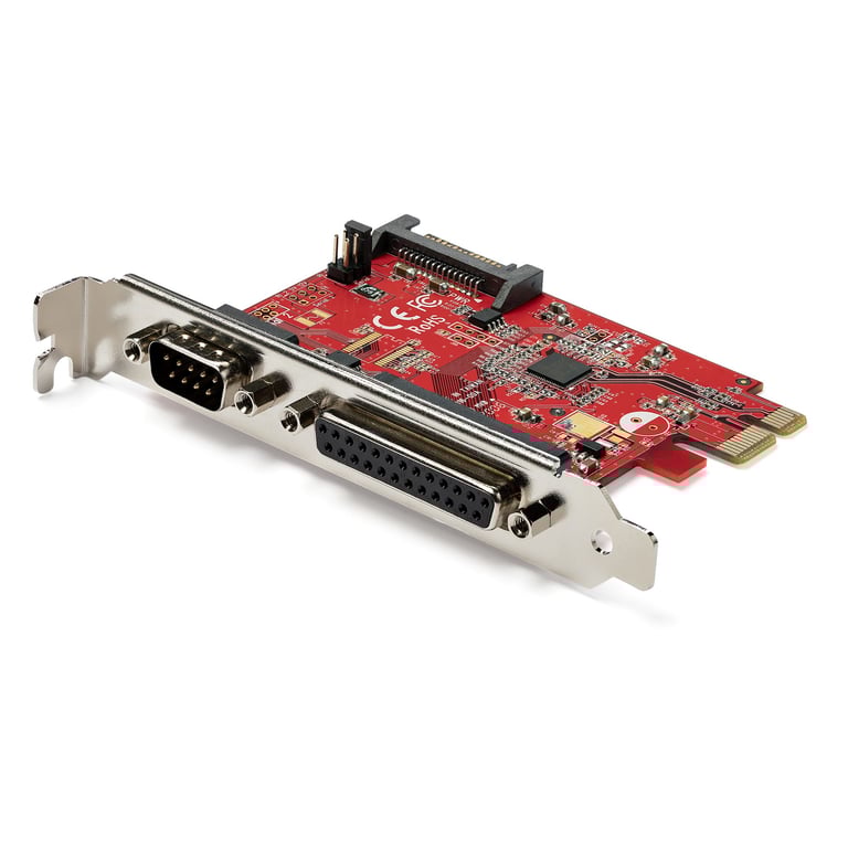 StarTech.com Carte PCIe avec Port SérieParallèle Carte Combo PCI Express avec 1x Port DB25 Parallèle & 1x Port Série RS232 Carte ContrôleurAdaptateur Carte PCIe Imprimante PEX1S1P950 ... - vue 2
