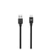 WE Cable plano USB-C a USB 2m para Samsung S8/S9/S10, MacBook Pro, Google Pixel/Chromebook, Huawei P20/P30 Xiaomi - Negro.