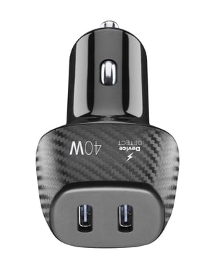 Cellularline Car Multipower DUO - iPhone, Samsung, Xiaomi, Oppo e altri smartphone e tablet Caricatore per auto con 2 porte USB-C