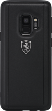 Ferrari Heritage Portofino Custodia in vera pelle per Samsung Galaxy S9, nero