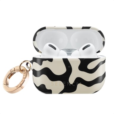 Selencia Coque Vivid pour Apple AirPods Pro 2 - Art Wave Black