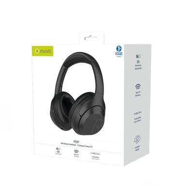 Muvit Pop Auricular Bluetooth Inalámbrico Negro
