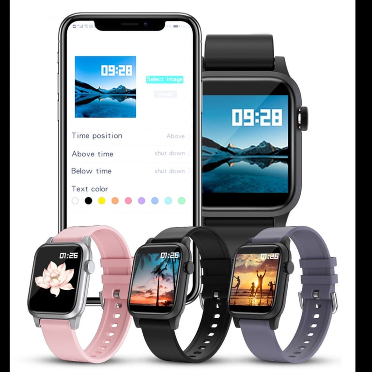 Montre connect e Bluetooth cran personnalisable avec mesure d