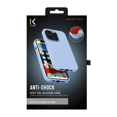 Funda antigolpes de gel de silicona suave para Apple iPhone 13 Pro, azul lila