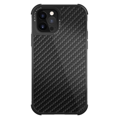 Robusta funda protectora Real Carbon'' para iPhone 12/12 Pro, negro