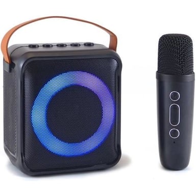 Altoparlante per karaoke + microfono senza fili - INOVALLEY - KA04BTH-B - Bluetooth - Illuminato