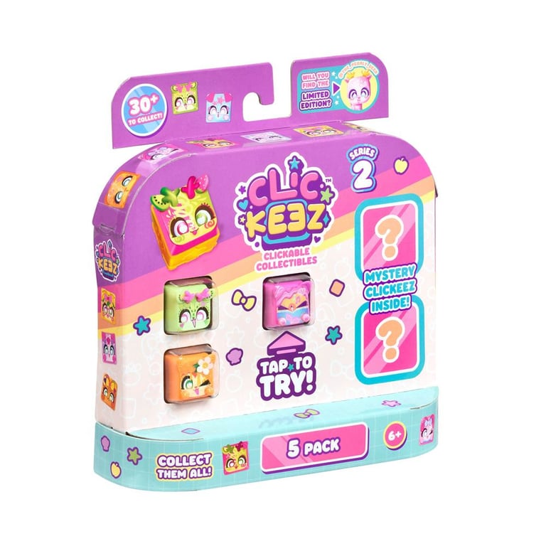 Figurines porte-clés Goliath Clickeez Série 2 Multi-Pack 5 pièces connectables Multicolore - Neuf