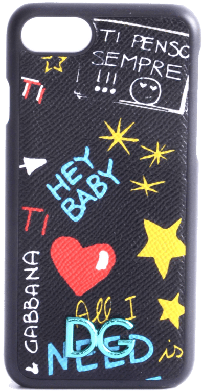 Dolce & Gabbana Coque Graffiti Print iPhone 7-8-SE 2&3 Case