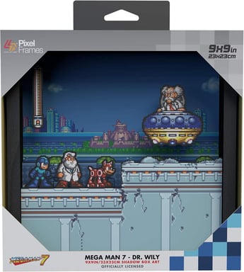 Marcos de píxeles Mega Man 7 Dr Wily - 23x23 cm