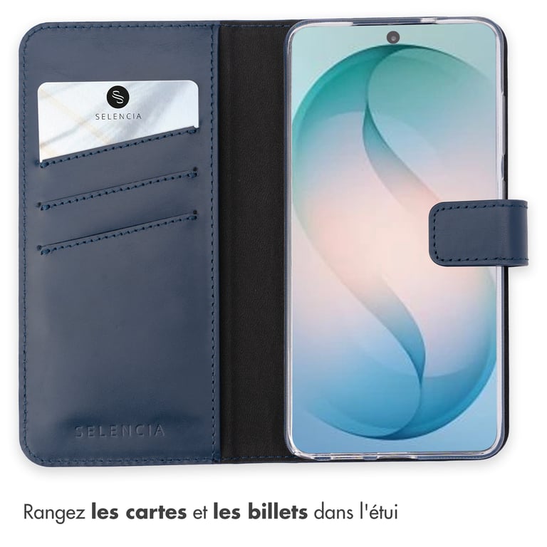 Selencia Étui portefeuille en cuir véritable pour Samsung Galaxy S26 Ultra Neuf - vue 6