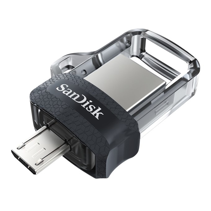 SanDisk 173384 lecteur USB flash 32 Go USB Type-A / Micro-USB Noir, Transparent - Excellent état