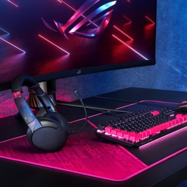 ASUS ROG Strix Go 2.4 Electro Punk Auriculares Bluetooth inalámbricos y con cable Negro