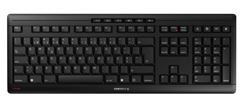 CHERRY STREAM KEYBOARD WIRELESS clavier Universel RF sans fil QWERTY Portuguais Neuf