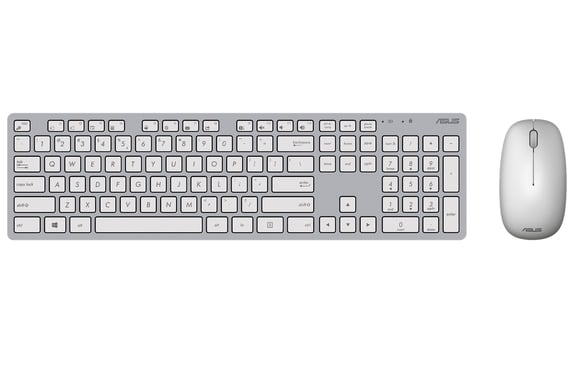Clavier et souris sans fil W5000 gris et blanc