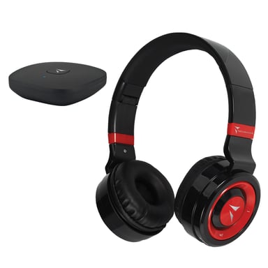 Techmade TM46-TV écouteur/casque Écouteurs Sans fil Arceau Micro-USB Noir, Rouge
