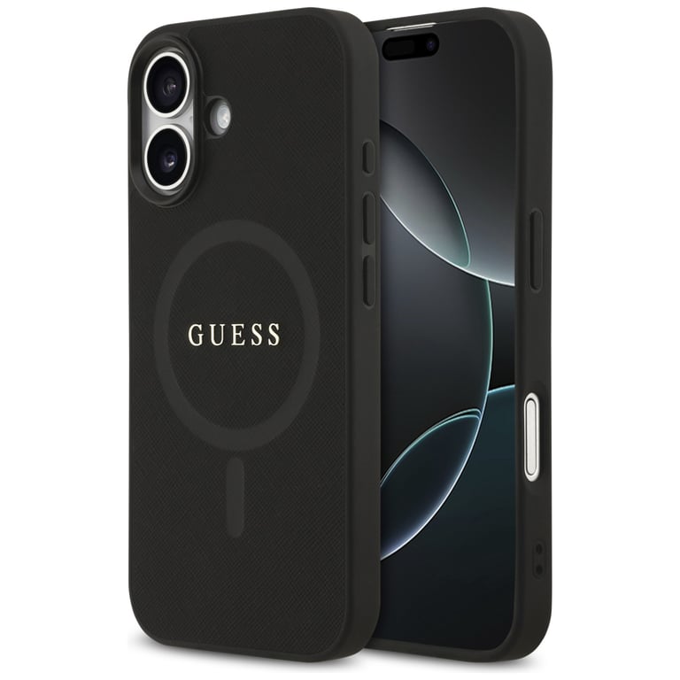 Guess Étui Saffiano Classic Logo MagSafe pour iPhone 17