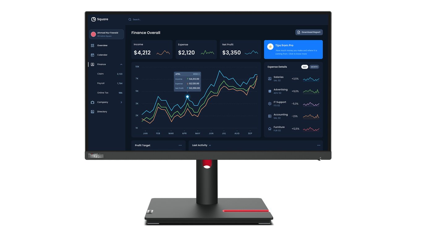 Lenovo 21.5 LED ThinkVision T22i - vue 4